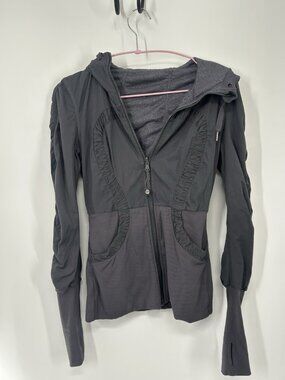 Lululemon Dance Studio Reversible Jacket Size 6 Gray Workout